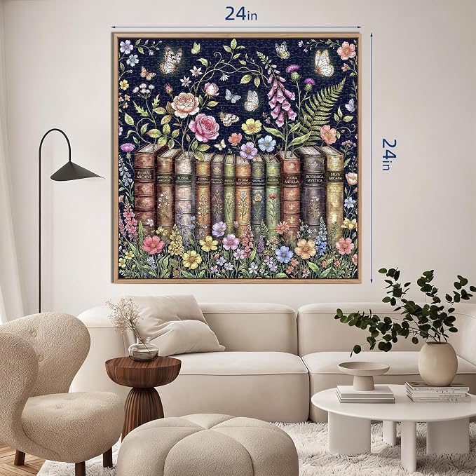 Botanical Book Garden Puzzles for Adults 1000 Pieces, Recycled Paper | - Image 4