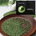 4000pcs Green 3mm Pearl Beads - Image 2