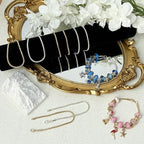 Exway 10 Pcs Snake Charm Bracelet Chain 6.5 Inch Gold and Silver Charm Bracelet - Image 6