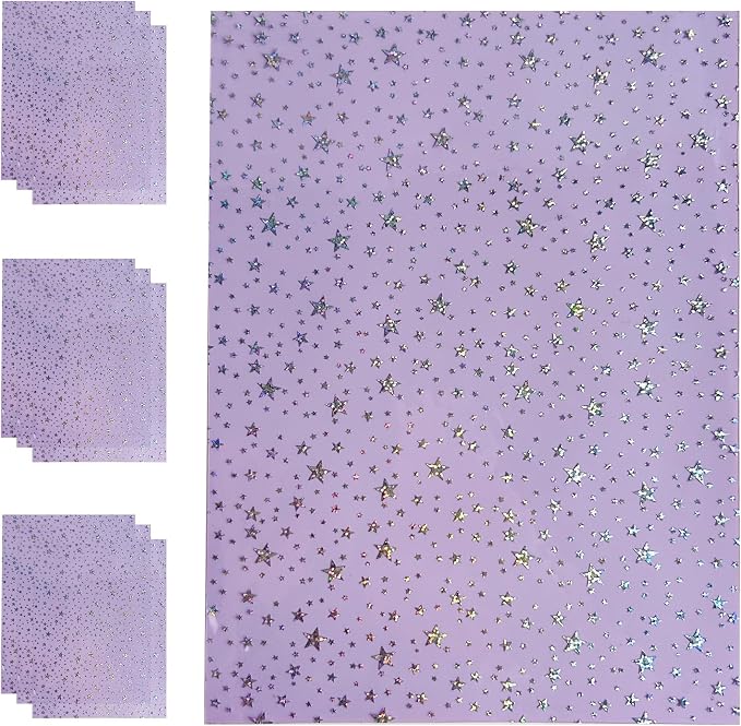 Transparent Waterproof PVC Vinyl 10 Pcs 8.3 x 11.8 inches Iridescent Shine - Image 2