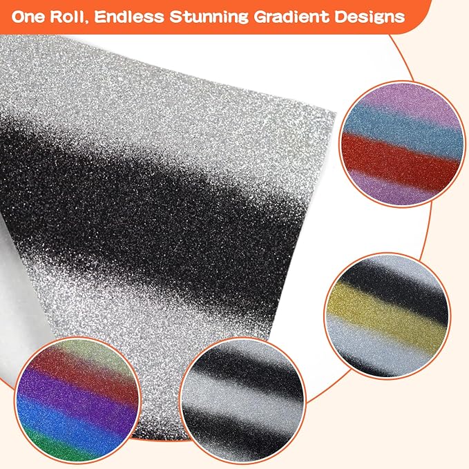 guangyintong Rainbow Glitter Heat Transfer Vinyl - Image 2