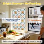 OHTMERU 3D Stained Glass Window Privacy Film, Heat Control UV Blocking Static - Image 3
