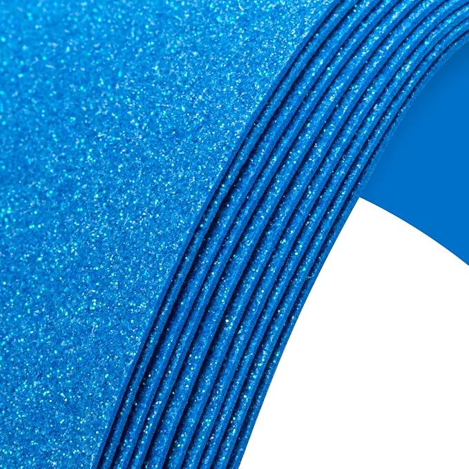 10 Pack Glitter Foam Sheets Craft 8 x 12 inch | Sparkles Foam Paper by Nitelemn