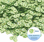 Mandala Crafts 6mm Cup Holographic Lime Green Sequins - Image 3