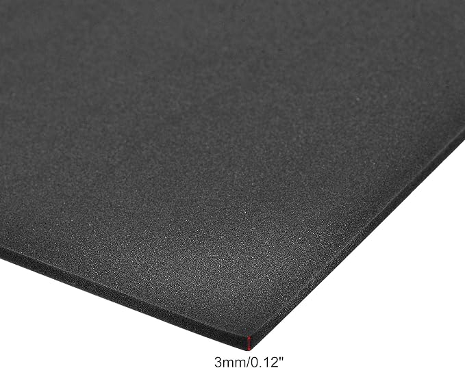 uxcell Black EVA Foam Sheets 10 x 10 Inch 3mm Thickness - Image 3