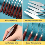 Lasnten 37 Pcs Palette Knife Set Pallet Knife Set Stainless Steel Paint Spatula - Image 3