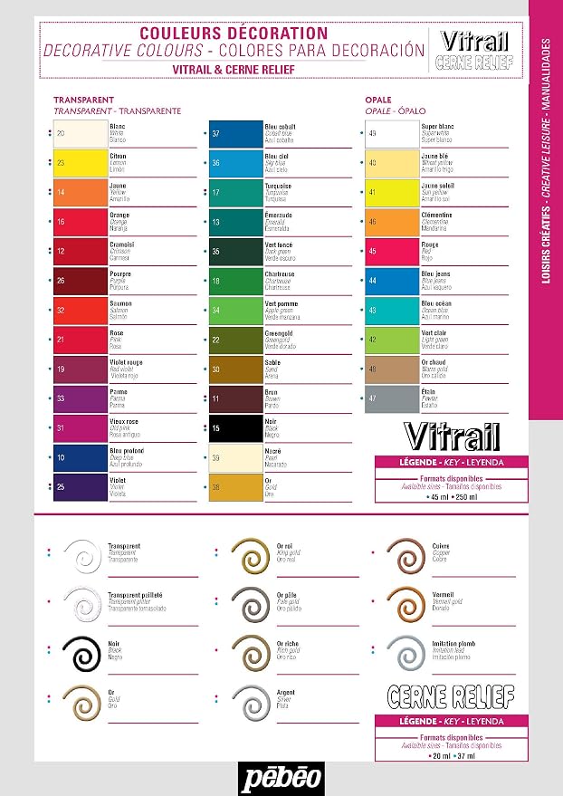 Pebeo Vitrail, Stained Glass Effect Paint, 45 ml Bottle - Image 5