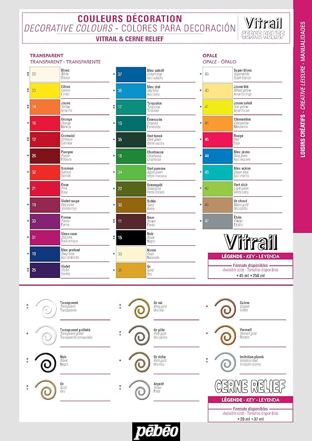 Pebeo Vitrail, Stained Glass Effect Paint, 45 ml Bottle - Image 5
