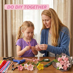 Cwczhi 600 PCS Pipe Cleaners Craft, 9 Colors Pipe Cleaner Bulk Flower Kit | - Image 6
