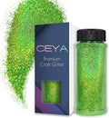 Ceya 3.8oz/ 110g Holographic Ultra Fine Glitter Powder Laser Light Green by CEYA