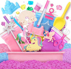 G.C Unicorn Sensory Bin for Girl Kid Toy, Play Sand Art Kit 108pcs - Image 7