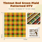 Tintnut African Plaid Heat Transfer Vinyl, 12 Sheets 12"x10" Iron on Vinyl | - Image 2