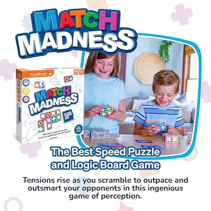 FoxMind Match Madness Board Game, Visual Recognition Matching Board Game - Image 2