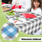 Smiry Square Table Cloth, Waterproof Vinyl Tablecloth - Image 2