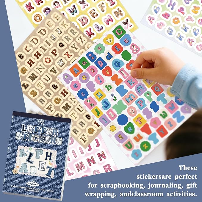 Letter Stickers Book, 40 Sheets - Image 6
