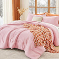 MUXHOMO Pink Oversized Queen Comforter Sets, All Season Ultra Soft Down by MUXHOMO