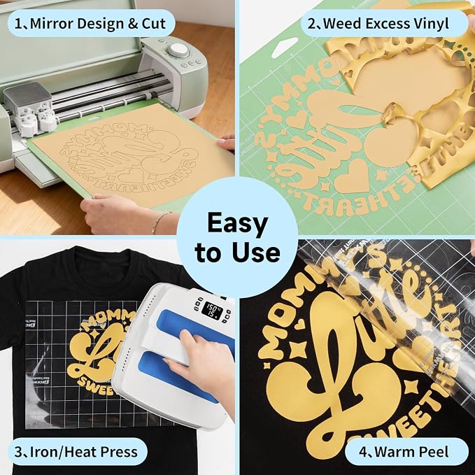 TECKWRAP Heat Transfer Vinyl for T-Shirts, 50+ Washes, REACH Certified & Dryer - Image 8