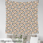 Kawaii Dachshund Fabric by The Yard, Cute Dogs Footprinted Bones Flannel - Image 4