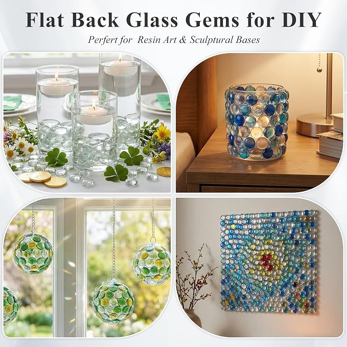 DomeStar 1 LB Glass Beads, Vase Fillers | Aquarium Decor, Fish Tank Rocks DIY - Image 6