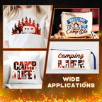 Tintnut Red Black Flame Heat Transfer Vinyl, stretch washable, suitable - Image 6