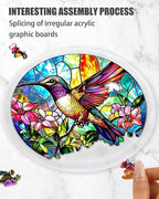 83 Piece Acrylic Puzzle Suncatcher, Stained Glass Style Art DIY Puzzle - Image 4