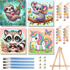cviokrdu 4 Pack Paint by Numbers Kit by cviokrdu