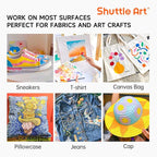 Fabric Paint, Shuttle Art 30 Colors Permanent Soft Fabric Paint in Bottles - Image 7
