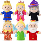 6 Pcs Castle Hand Puppets Fairy Tales Queen & King, Princess & Prince, Elf & by ZJoey