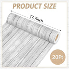 Qyeahkj Wood Grain Bulletin Board Paper Roll Rustic Bulletin Board Background - Image 2