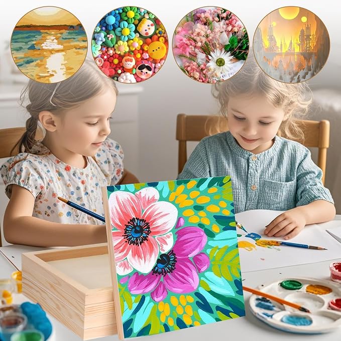 FSWCCK 5 Pack 10 x 10 inch Wood Panel Boards, Unfinished Wood Canvas Panels - Image 7