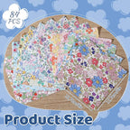 84 Pcs Charm Packs for Quiltings, Colorful Bright Pastel Spring Floral Print - Image 2