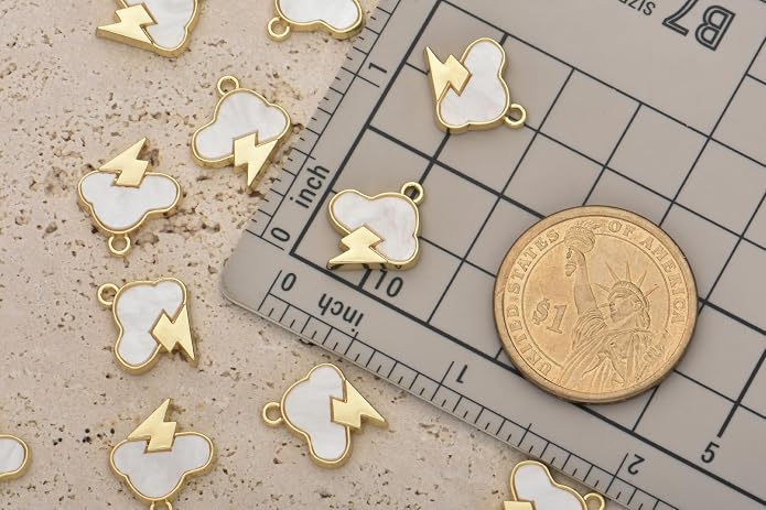 Pack of 20 Shell Charms Gold Plated Pendants Color Retention Pendants - Image 3