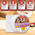 XFasten Removable Double Sided Tape Clear 2 inch x 20 Yards Transparent - Image 3