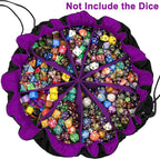 SIQUK Large Dice Bag with Pockets Drawstring Dice Bag DND Dice Storage Bag Big - Image 2