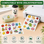 Aevdor 30-Sheet Glossy White Printable Vinyl Sticker Paper, Inkjet | Glossy - Image 4