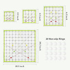 Aixoom Quilting Ruler Set, Square Quilting Templates 3.5/4.5/6.5/10.5" | - Image 2