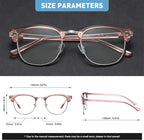 Blue Light Blocking Glasses Vintage Half Frame UV Clear Lens Anti Eyestrain - Image 2