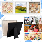 VOKOY 2 Pack 8" x 8" Shadow Box Frame, Wooden White Hollow Photo Frame - Image 5