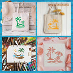 Hawaii Stencils 4in 50pcs Paint Template Reusable Plastic Templates DIY Crafts - Image 7