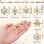 Landical 50 Pcs Winter Snowflake Charms - Image 2