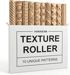 Hokkieam Clay Texture Rollers | 10-Pack Polymer Clay Texture Roller Set by Unknown
