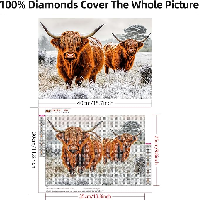 Lxmsja Highland Cows Diamond Art Kits - Image 6