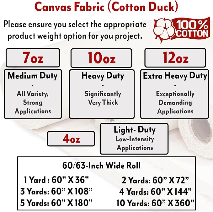 Barcelonetta | Canvas Fabric | Cotton Duck | Lightweight | Natural 4oz | 60'' - Image 2
