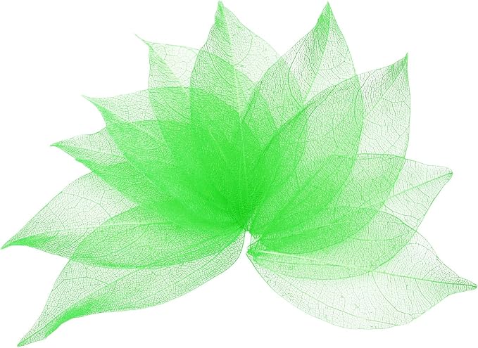 uxcell 100 Pcs Green Skeleton Leaves by uxcell