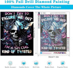 Meothan Diamond Art Kits for Adults, 5D DIY Skull Diamond Painting Kits for - Image 3