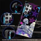 for Samsung Galaxy S24 Ultra Case, Skull Star Collage Pattern Glossy 2 in 1 - Image 6