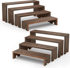 2 Set Wooden Cupcake Stand for Decor, 4 Tiered Stackable Display Risers by Nyamofly
