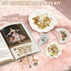 348Pcs Charms Lip Gloss Keychain Making Kit, DIY Craft - Image 6