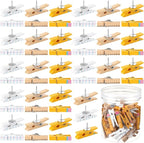Tenceur 80 Pcs Wooden Clips Push Pins Thumbtacks Back to School Gift by Tenceur