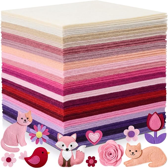 Tegeme 100 Pcs 8 x 12 Inches Felt Fabric Sheet by Tegeme